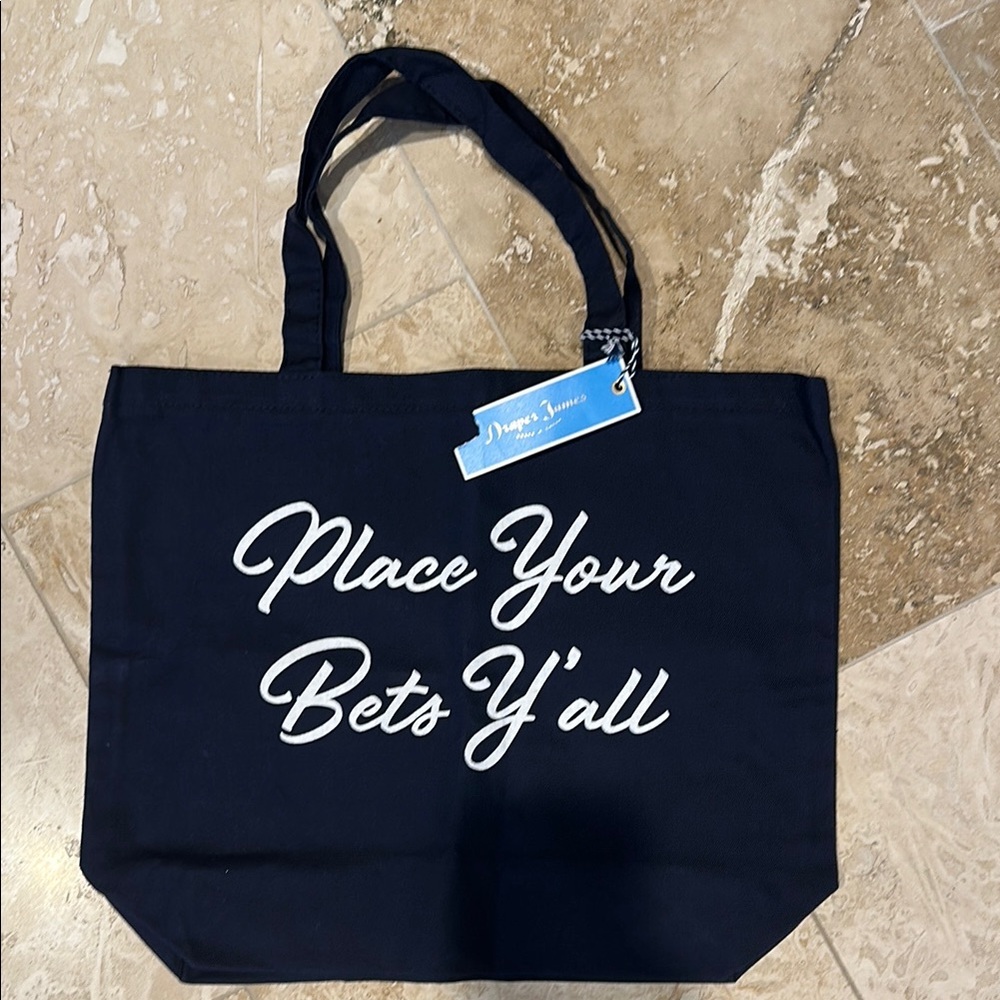 Navy Blue Canvas Tote Bag by Draper James